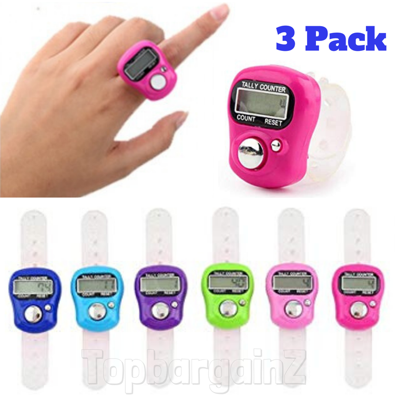 LED DIGITAL FINGER RING TALLY COUNTER Knitting Row counter CLICKER TASBEEH