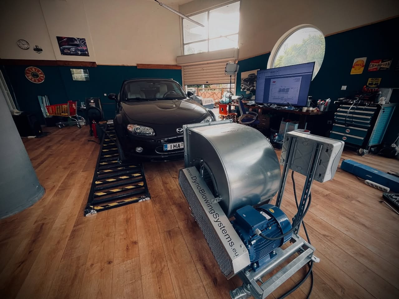 Mazda MX5 NC 1.8 engine bay with performance headers