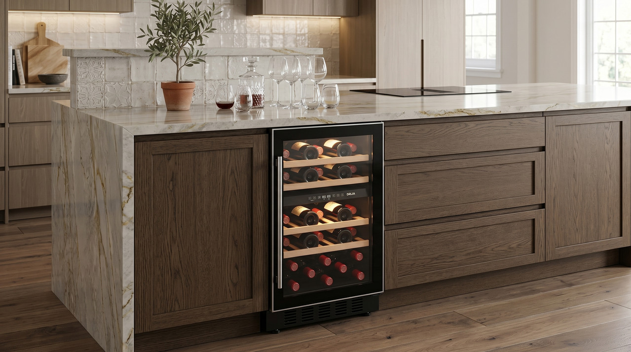 Vinera DRIJA Chiaretto 31 empotrable de acero inoxidable en cocina moderna