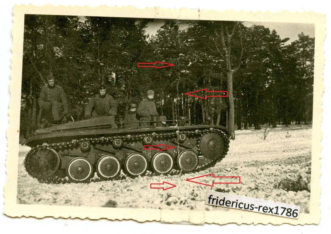 S44 Foto Panzer PzKpfw TrÜbPl Fahrschulpanzer Ausbildung mit WH 2 Pz. Abt. DR