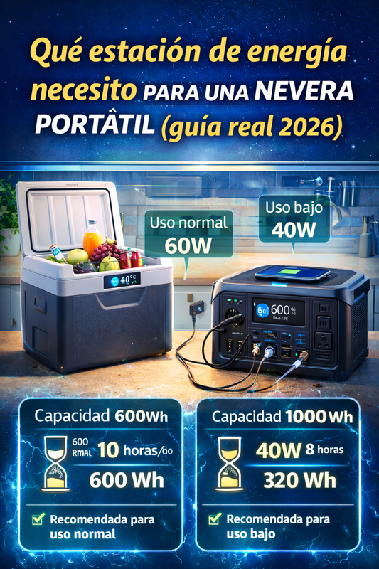 estación de energía para nevera portátil
