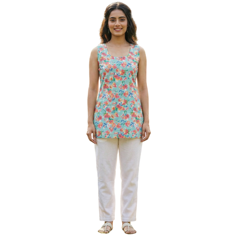 Qyaari Urban Style Short Kurti with Digital Printing