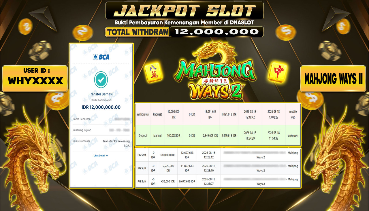 JACKPOT SLOT MAHJONG WAYS 2  18 AGUSTUS 2026