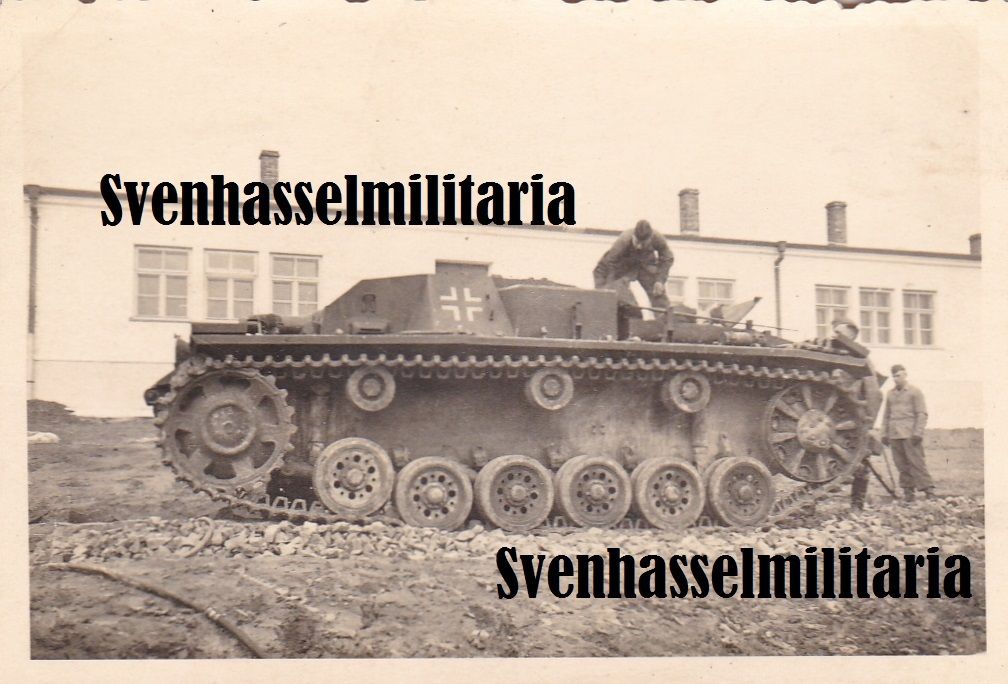 Nahaufname Stug Sturmgeschütz auf kaserne platz 