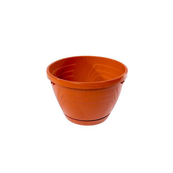 Ghiveci Premium pentru flori, Plastic, Maro, 14x10 cm - Ghivece pentru flori - Mercaton Store