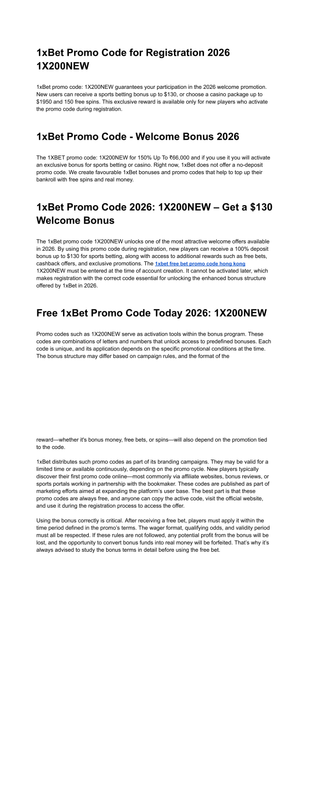 1x Bet Registration Promo Code Saudi Arabia 1X200NEW 130 Bonus