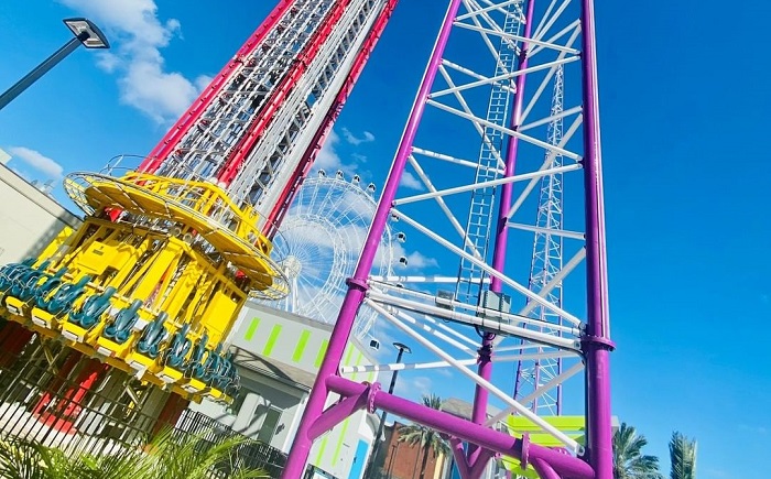 Wahana Orlando Free Fall di ICON Park, Florida, Amerika Serikat