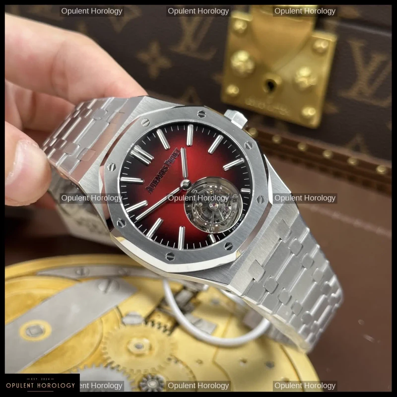 Audemars Piguet Royal Oak Flying Tourbillon 26730ST Burgundy Red Dial 41mm