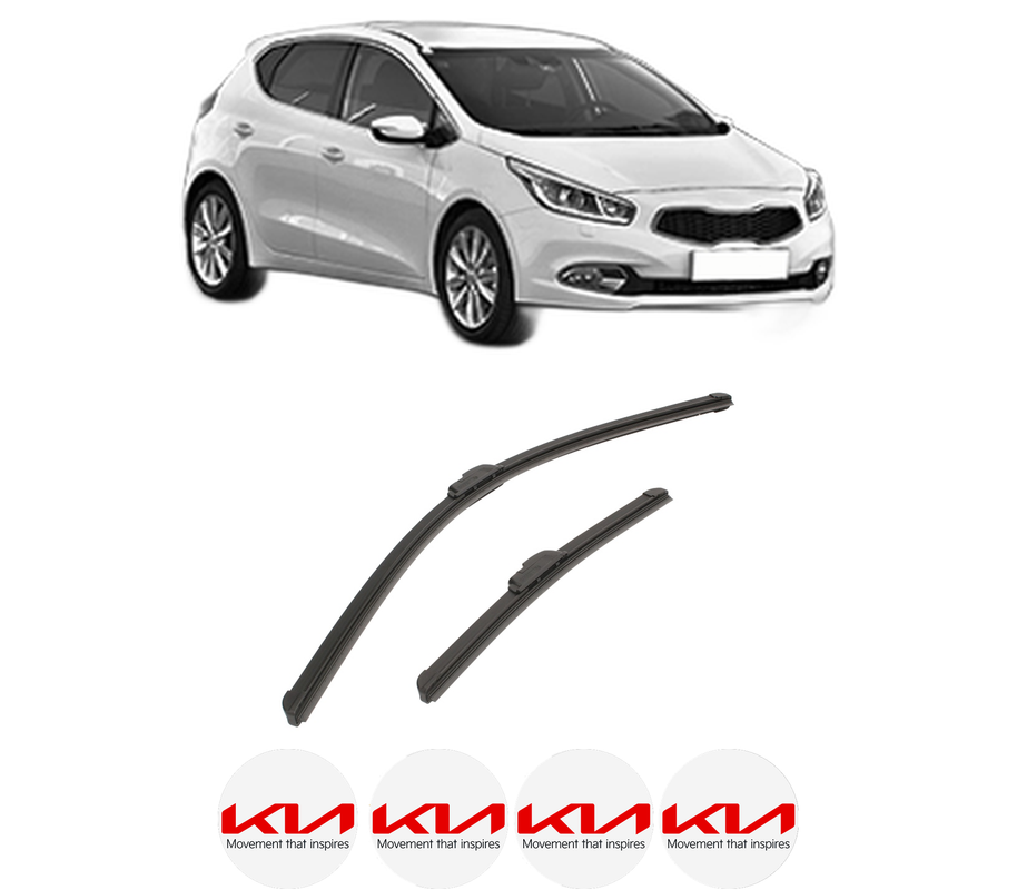 Set stergatoare auto KIA CEE'D (JD) din 2012-2018, pentru parbriz auto, 2 bucati, Bosch Aerotwin Retrofit, din cauciuc siliconat rezistent, 4 Stickere Auto KIA