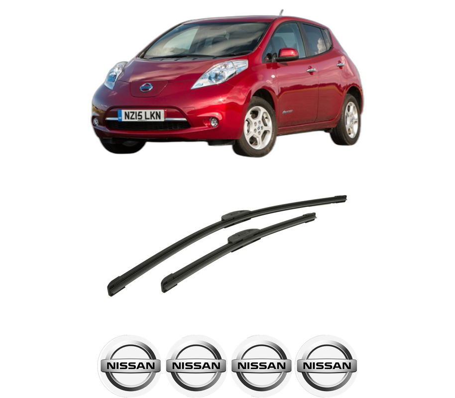 Set stergatoare auto NISSAN LEAF (ZE0) din 2010-2017, pentru parbriz auto, 2 bucati, Bosch Aerotwin Retrofit, din cauciuc siliconat rezistent, 4 Stickere Auto NISSAN