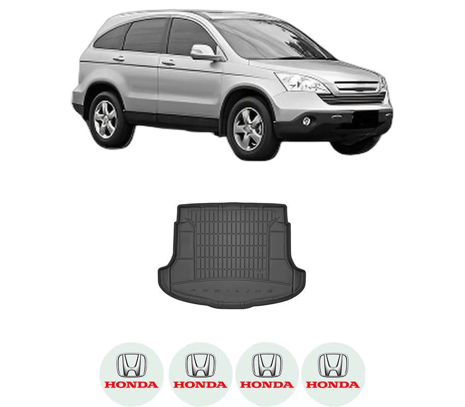 Tavita Portbagaj HONDA CR-V III (RE_) din 2006-2012, Protectie Portbagaj Auto, 4x Stickere auto cu HONDA
