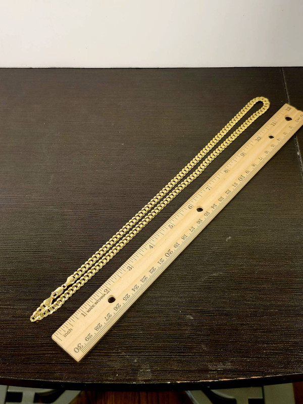 18k gold curb link chain_3