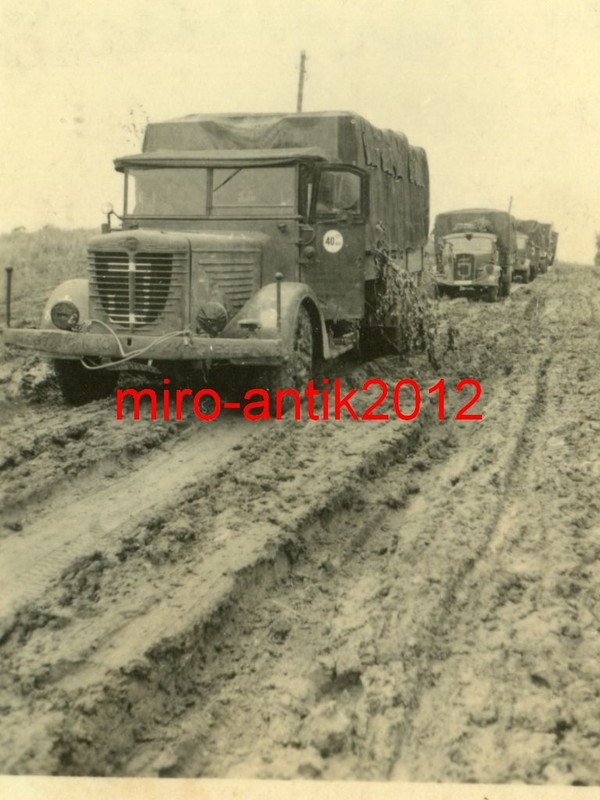 Wehrmacht, LKW, Büssing, Opel Blitz, Kolonne, Sc