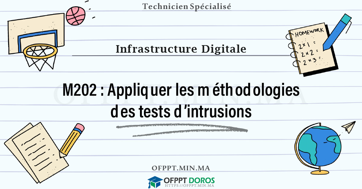 Sommaire détaillé du cours Appliquer les méthodologies des tests d’intrusions M202 OFPPT - Structure du module