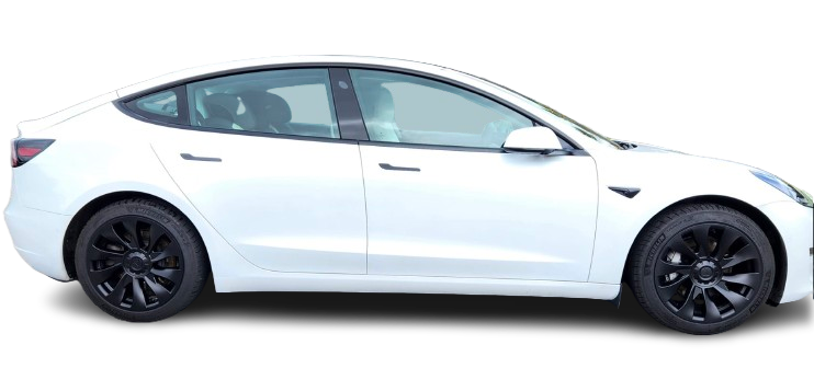 Tesla Model 3 with wheel covers