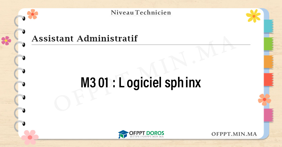 Sommaire détaillé du cours Logiciel sphinx M301 OFPPT - Structure du module