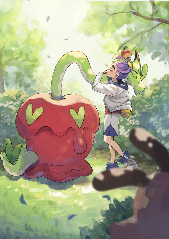 kieran-sentret-and-hydrapple-pokemon-and