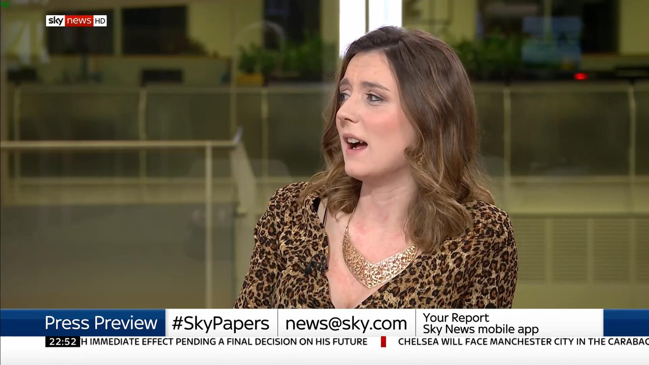 24 January - 22.00.00 - Sky News At 10. Anna Botting with the ma