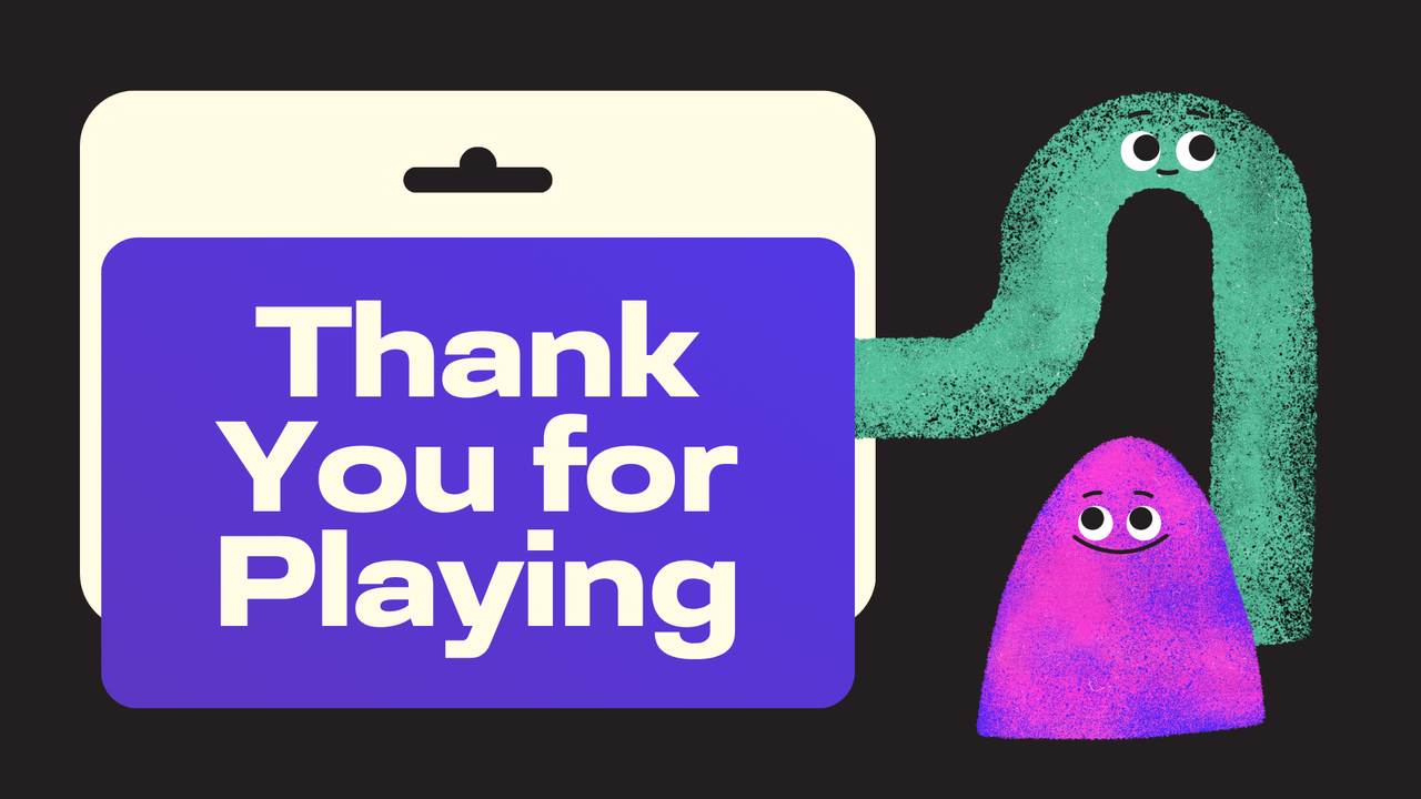 Black Colorful Illustrative Word Puzzle Game Presentation