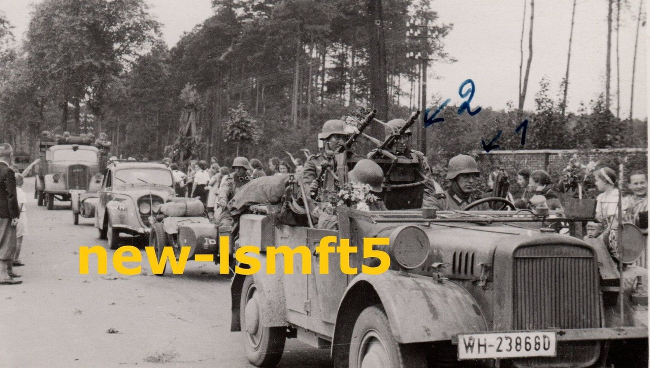 photo Pz.Rgt.5 Wünsdorf Kübelwagen Zwillings-MG 
