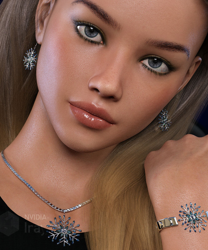 Snowflake Jewelry for Genesis 3 Female