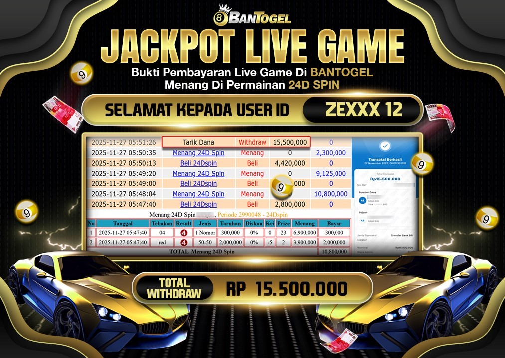 BUKTI JACKPOT LUNAS BANTOGEL