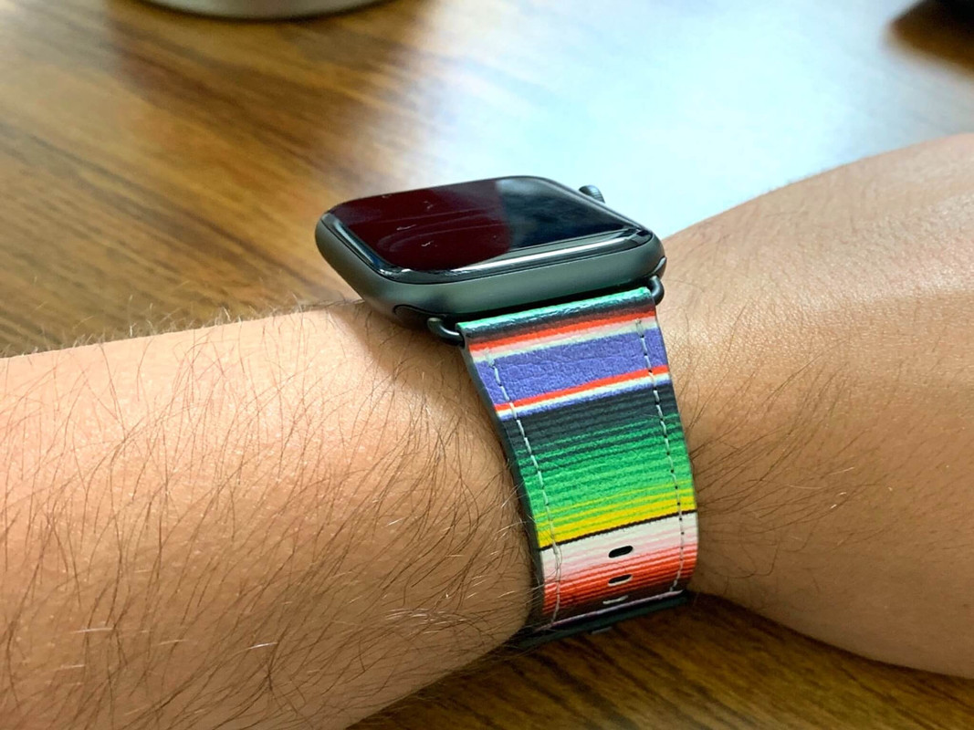 Mexican Serape Poncho Vegan Leather Apple Watch Band | The Urban Flair