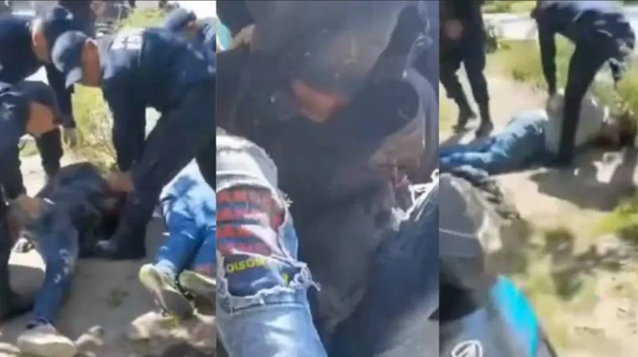 Cae un par de “motorratones” en Toluca, así suplicaron y lloraron: video