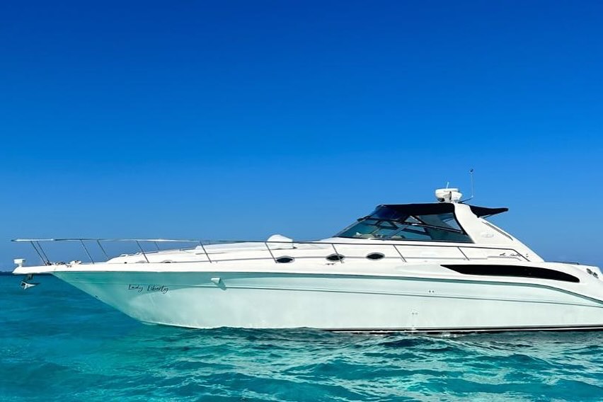 Lady Liberty 46 ft private yacht charter Cancun - Additional luxury features and premium boat rental amenities