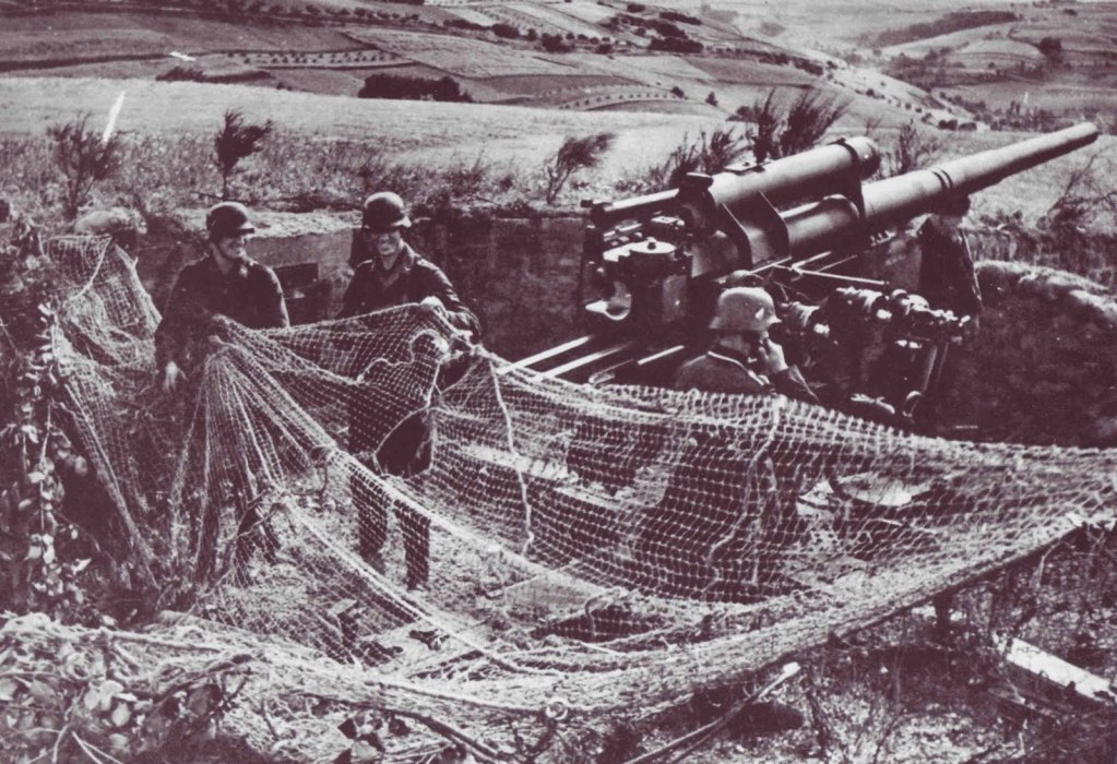 Flak 88 en una posición camuflada en Alemania, 1940