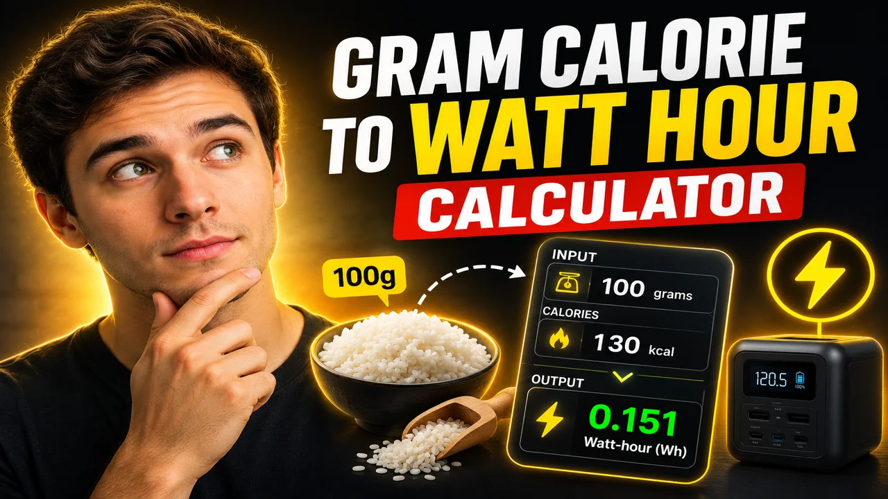 Gram Calorie To Watt Hour Calculator