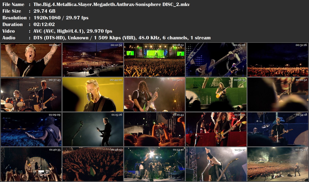 Metallica/Slayer/Megadeth/Anthrax: The Big 4 Live from Sofia