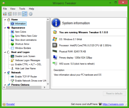Winaero Tweaker 0.17.1.0
