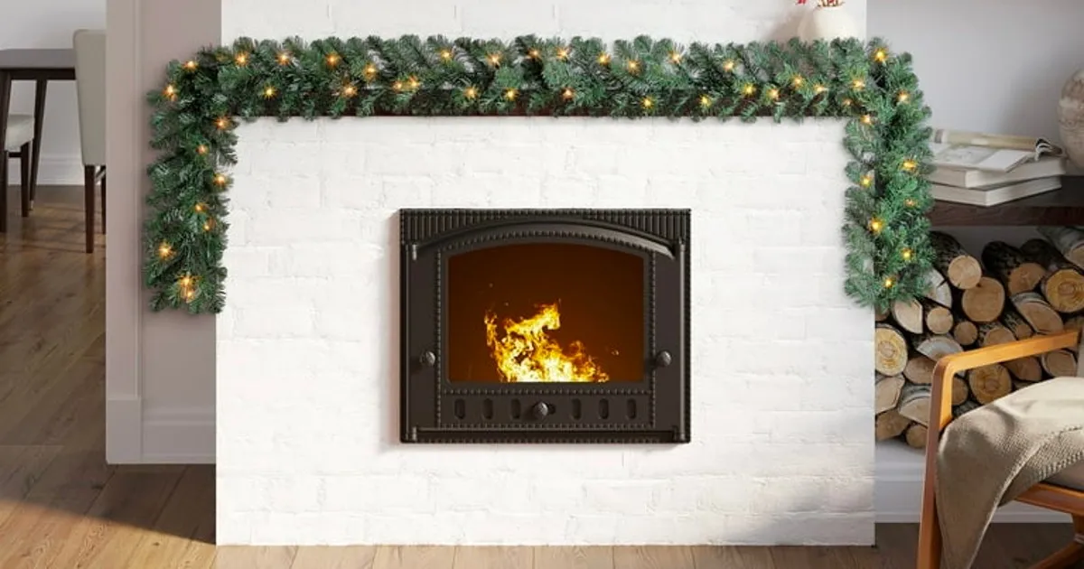 Deck the Halls: Pre-Lit Napa Artificial Christmas Garland for .48 Deck the Halls: Pre-Lit Napa Artificial Christmas Garland for .48