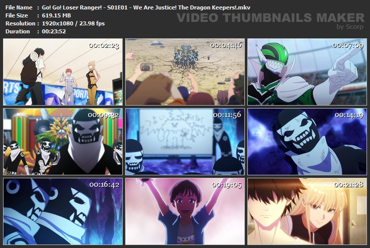 Go! Go! Loser Ranger! - S01E01 - We Are Justice! The Dragon Keepers!.mkv