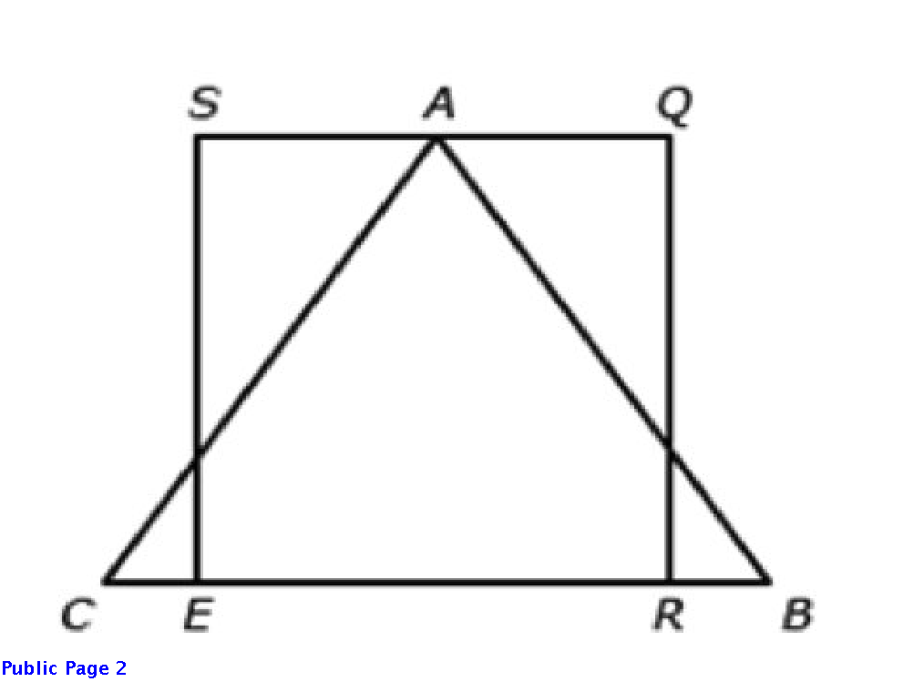 overlapping square and triangle