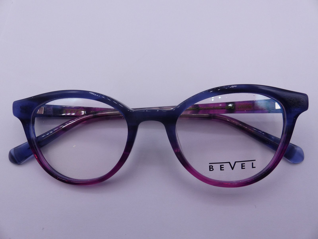 BEVEL 3722 MACHU PICCHU BLUE PURPLE SMOKE GREY GRADIENT GLASSES FRAMES 47-19-135