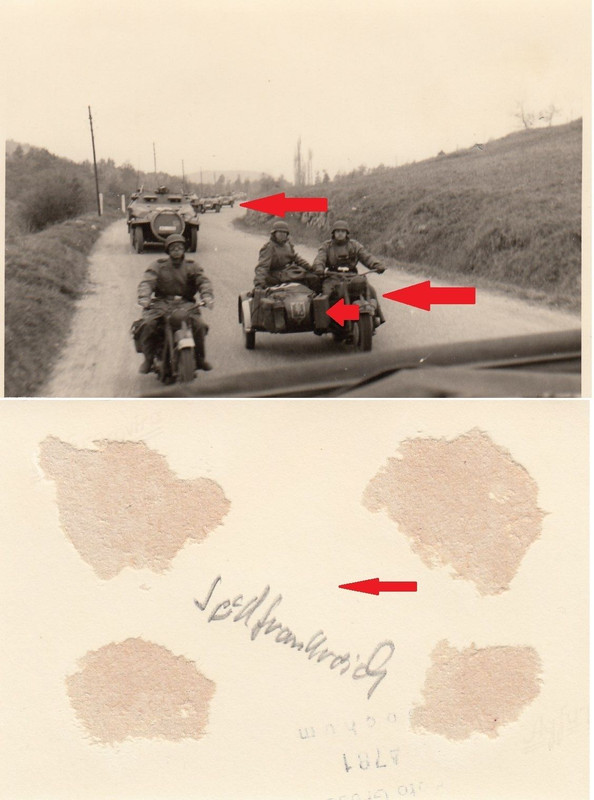Foto Südfrankreich Schützenpanzer und Motorrad m