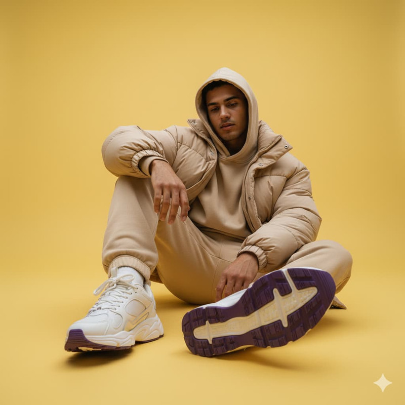 Urban Fashion в жёлтом фоне по фото нейросеть