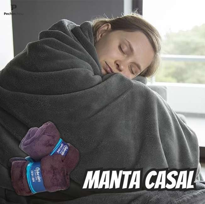 Cobertor Manta Fleece Casal Lisa Super Macia 1,80 X 2,00