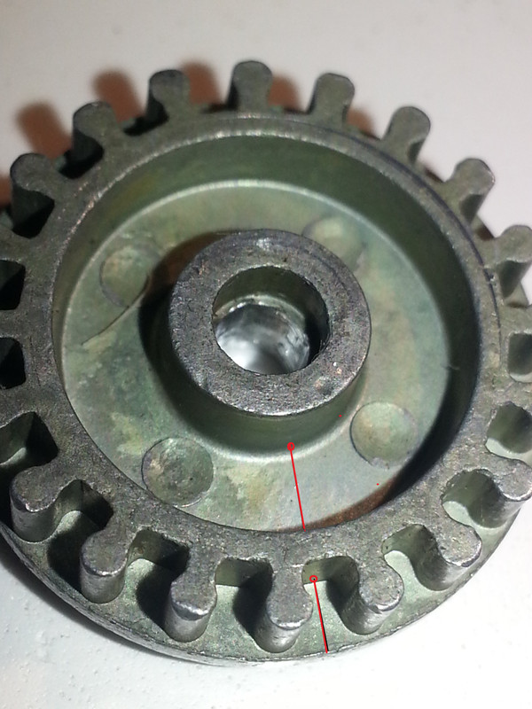 W460 engrenage alu1 perçage