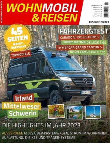 Cover: Wohnmobil und Reisen Magazin No 02 2023