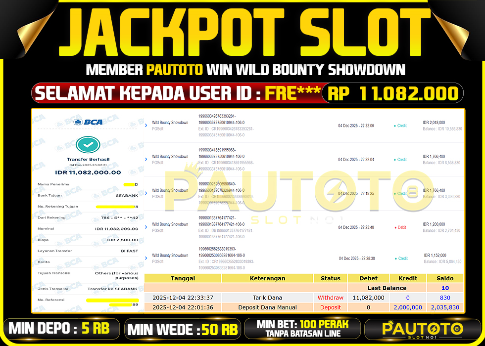 BUKTI JACKPOT LUNAS PAUTOTO