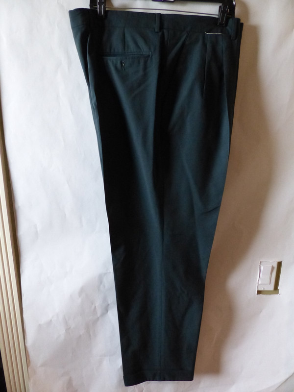 GINO SARTORE MENS DRESS PANTS IN DARK GREEN MENS US SIZE 46 ITALIAN SIZE 56