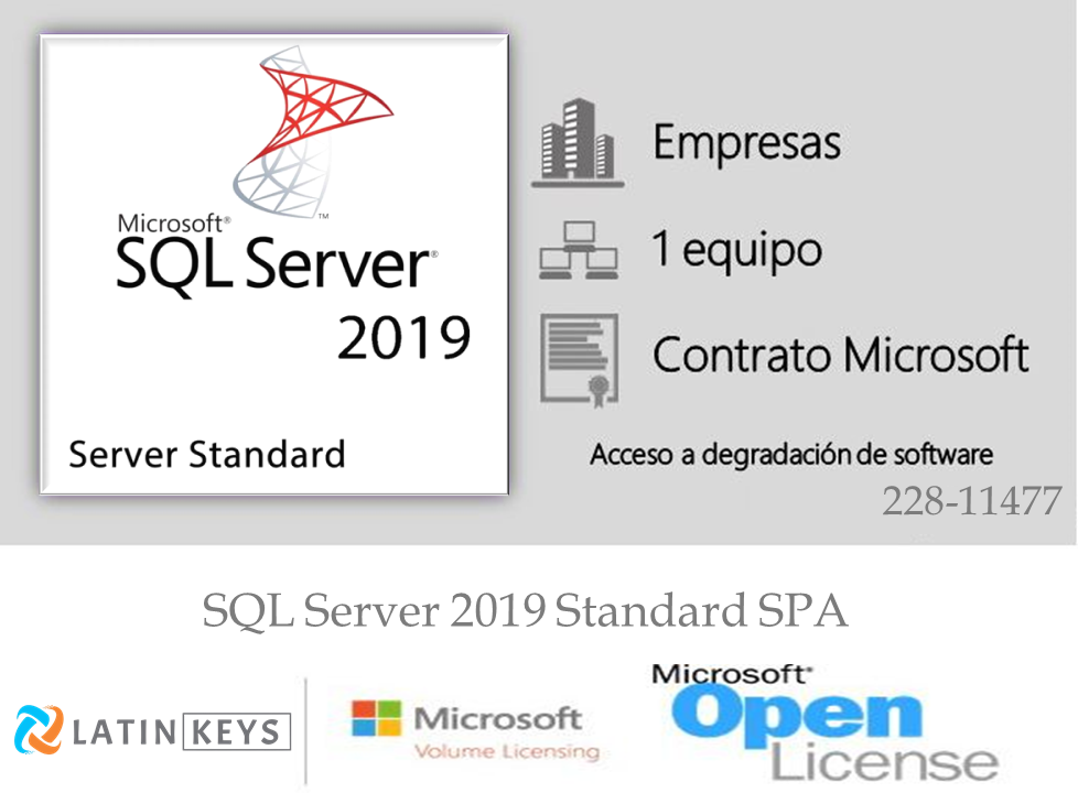 Contrato SQL Server 2019 Standard por Volumen - Latinkeys