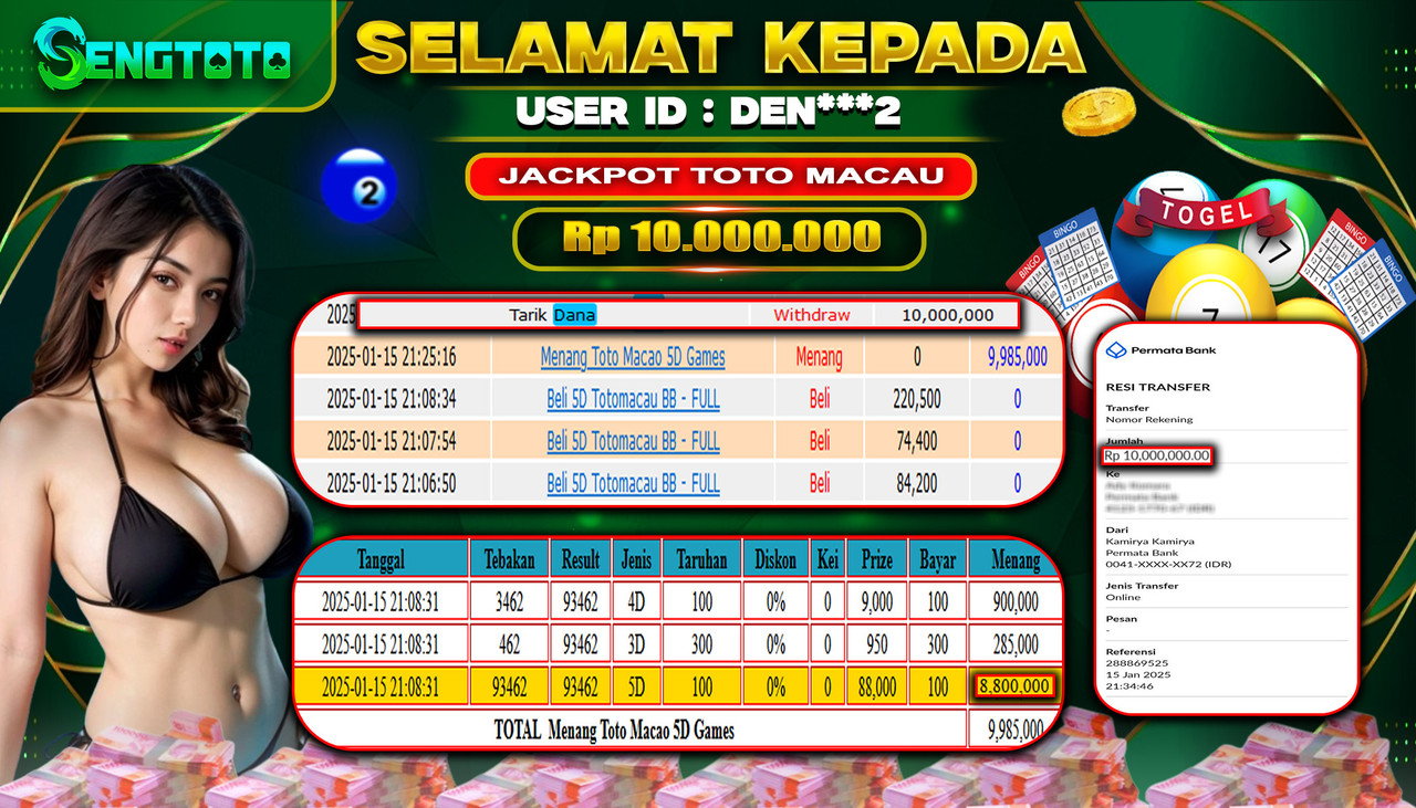 BUKTI PEMBAYARAN TOGEL TOTO MACAU