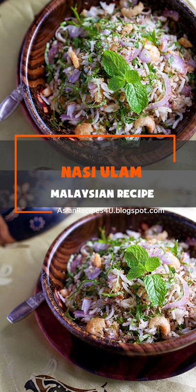 Malaysian Recipes Nasi Ulam (Malaysian Mixed Herb Rice)
