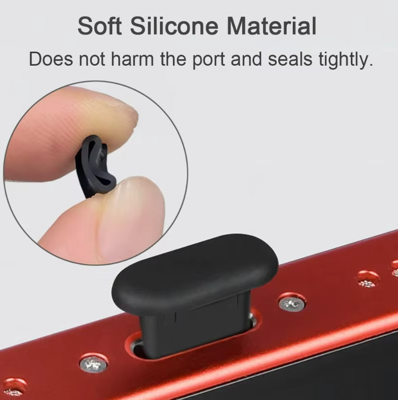 Silikon USB-C Staubschutz Schwarz 6