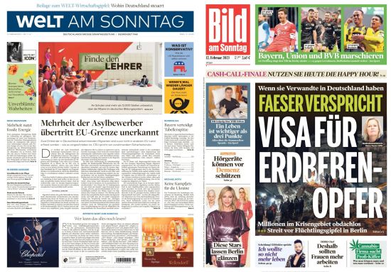 Bild und Welt am Sonntag No 07 vom 12  Februar 2023