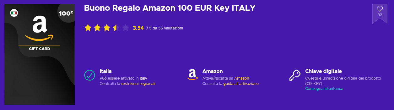 Eneba: Card Amazon 100€ scontate a 94,49€ pagamento con paypal - Pagina 2